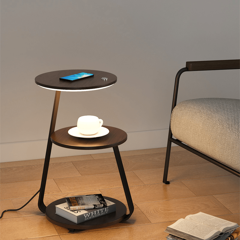 Lino | Moderner Beistelltisch mit Lampe