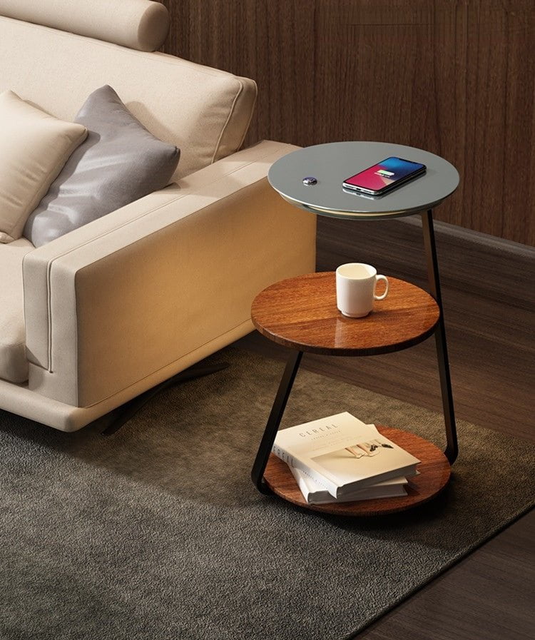 Lino | Moderner Beistelltisch mit Lampe