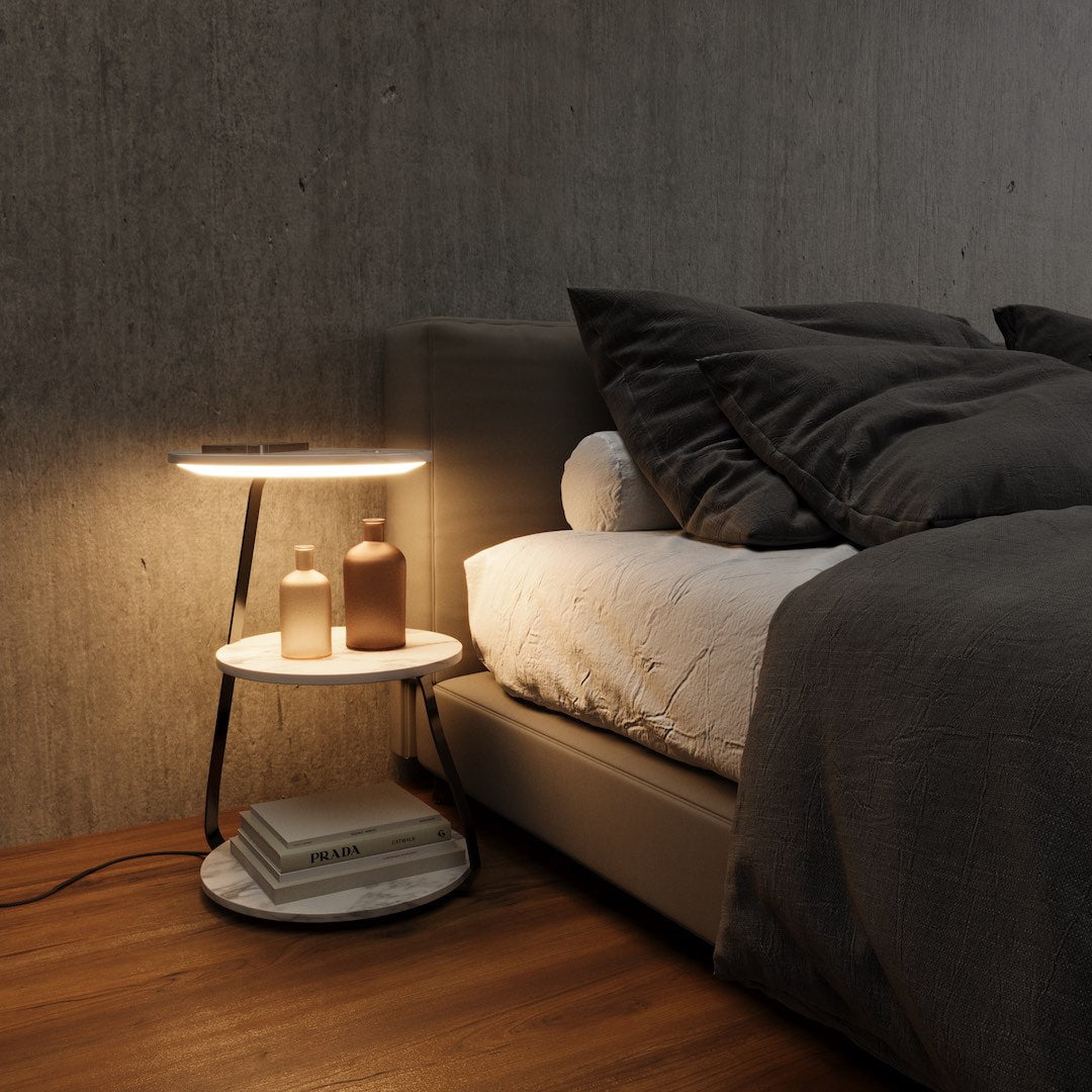 Lino | Moderner Beistelltisch mit Lampe
