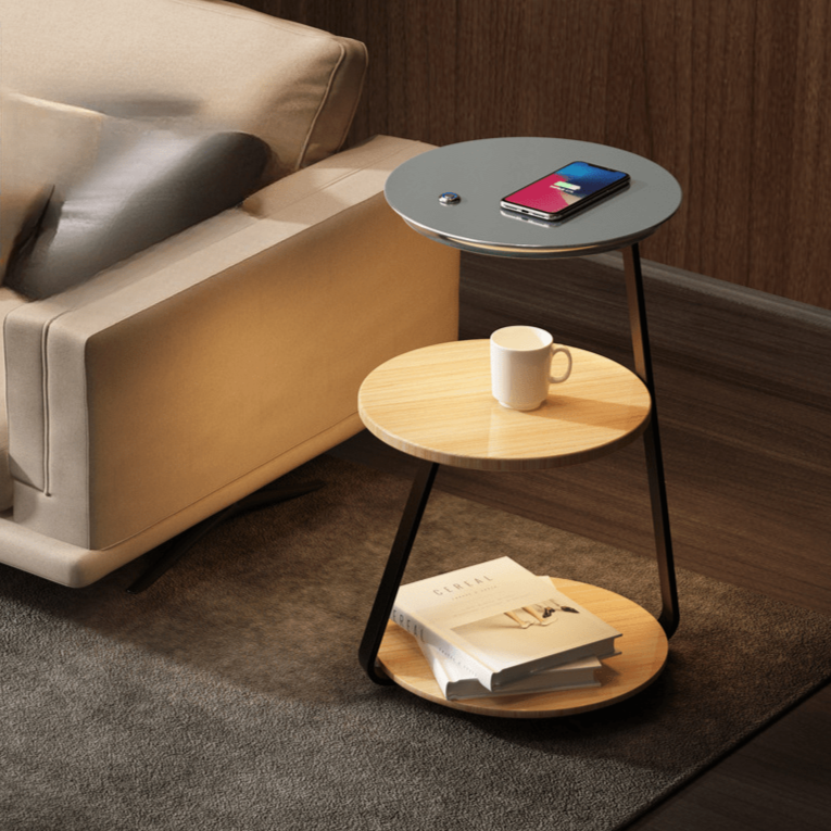 Lino | Moderner Beistelltisch mit Lampe
