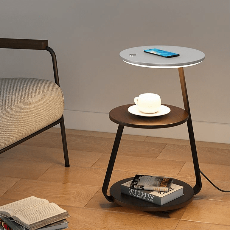 Lino | Moderner Beistelltisch mit Lampe