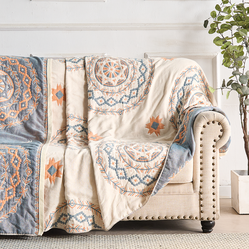 Mandala Tagesdecke | Boho Sofa Überwurf