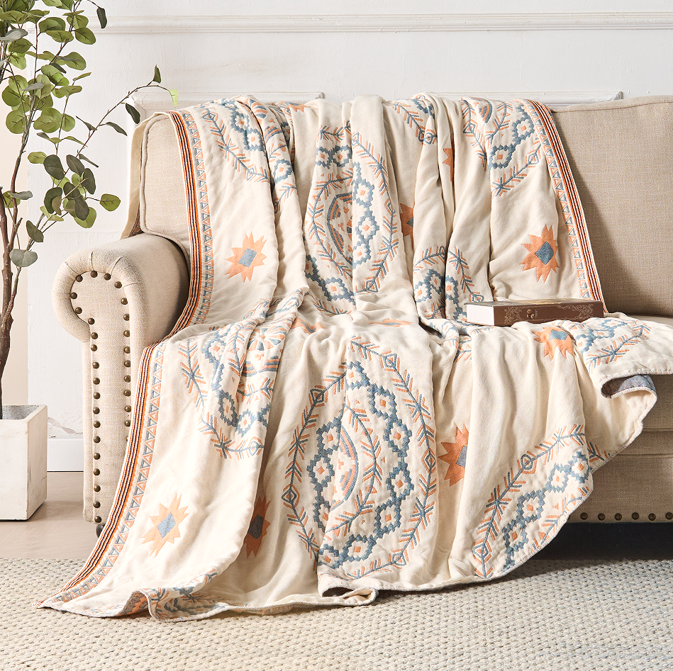 Mandala Tagesdecke | Boho Sofa Überwurf