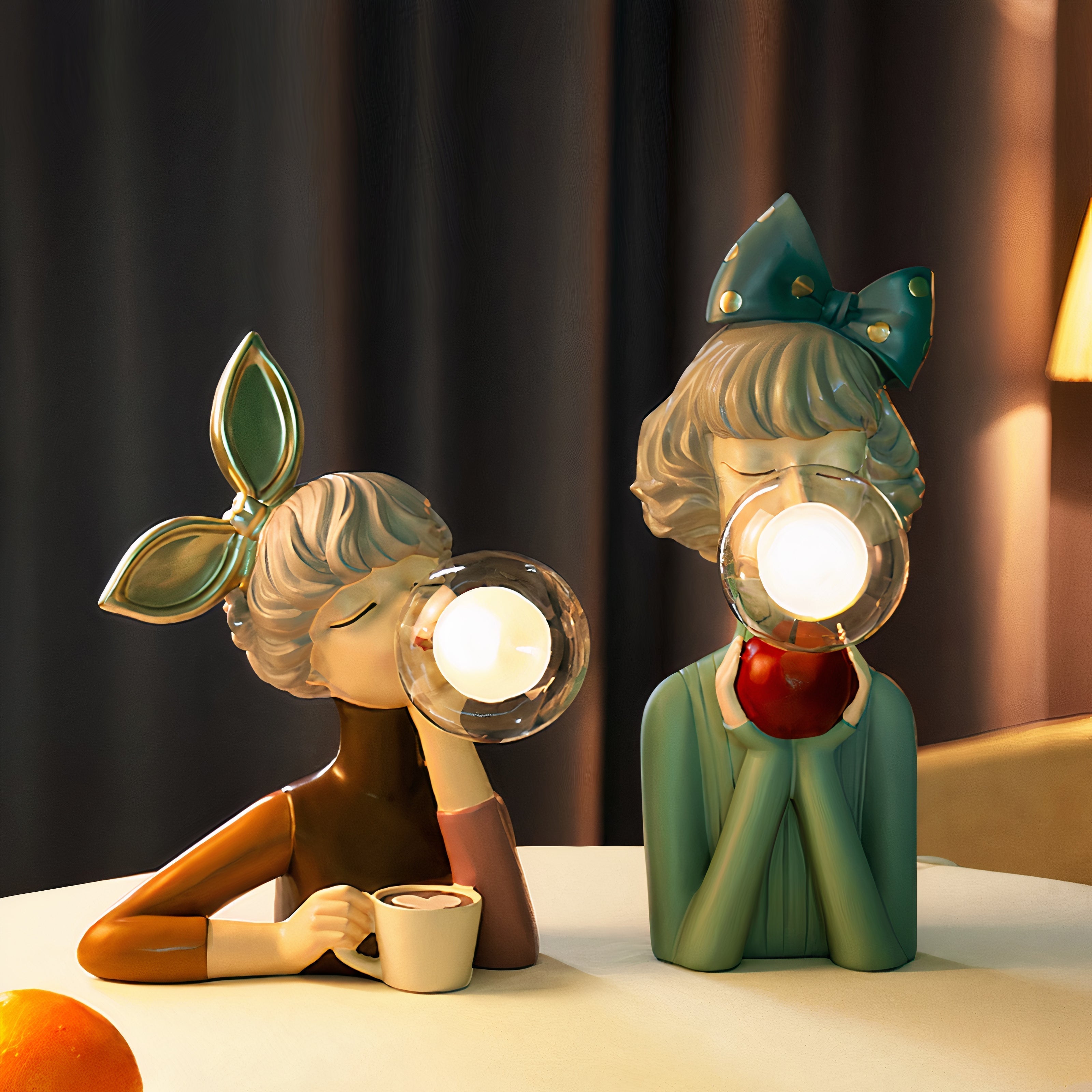 Nachttischlampe Figur Modern LED | Schlafzimmer