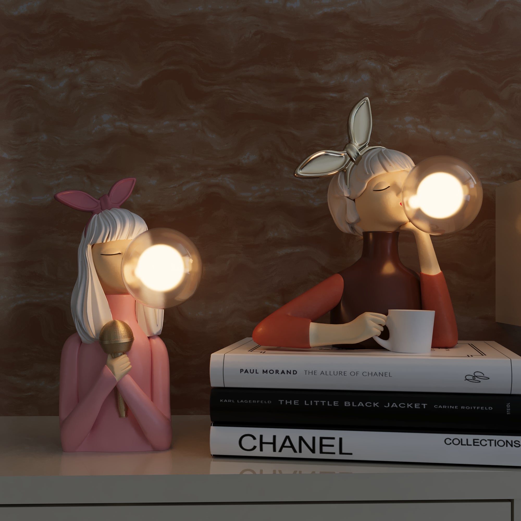 Nachttischlampe Figur Modern LED | Schlafzimmer