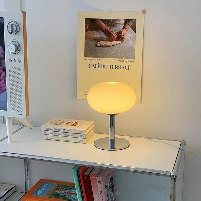 Nachttischlampe Glas Oval Modern | Schlafzimmer