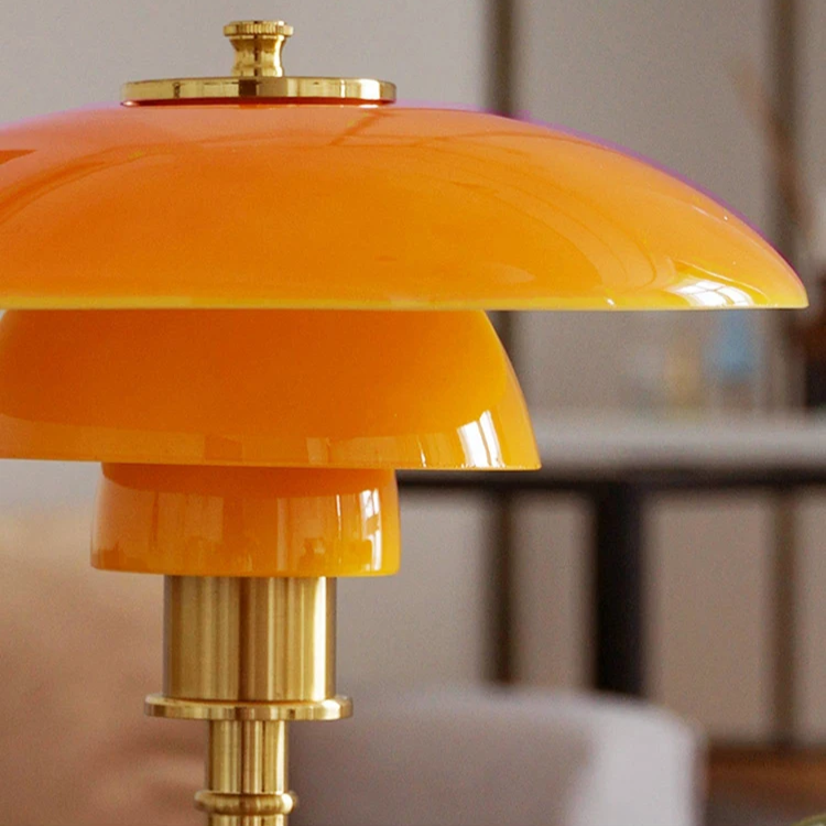 Nachttischlampe Glas Retro Design | Schlafzimmer