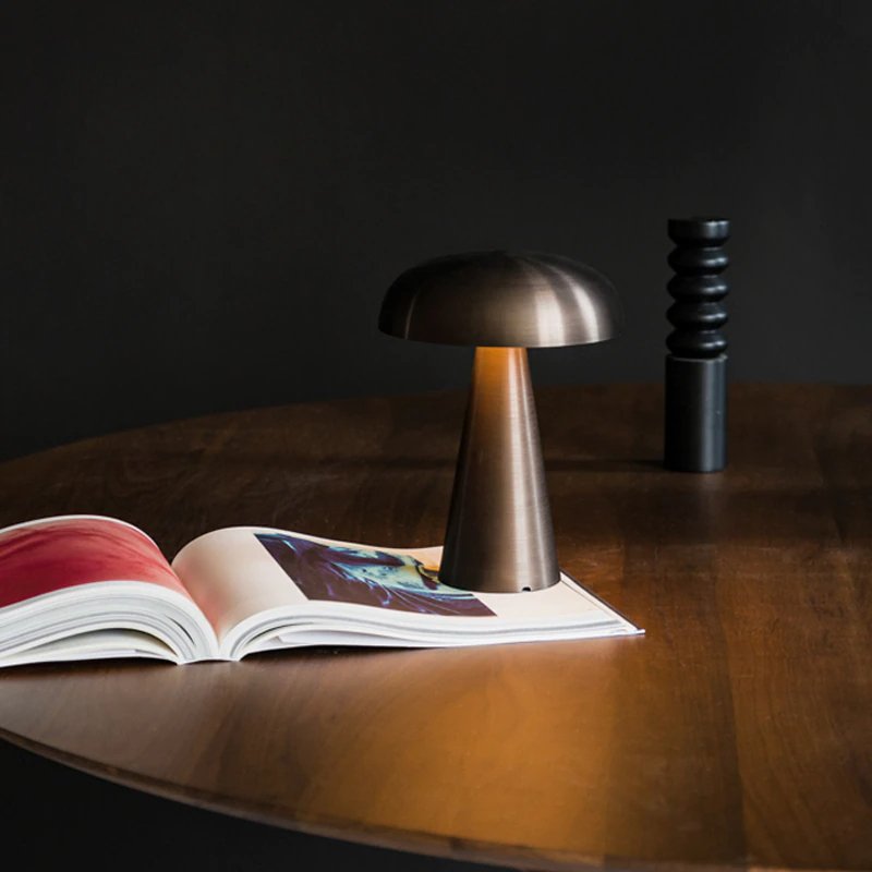 Nachttischlampe Metall Pilz Design Touch | Schlafzimmer