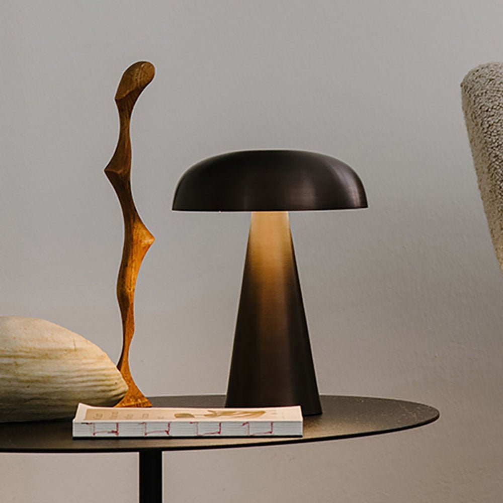 Nachttischlampe Metall Pilz Design Touch | Schlafzimmer
