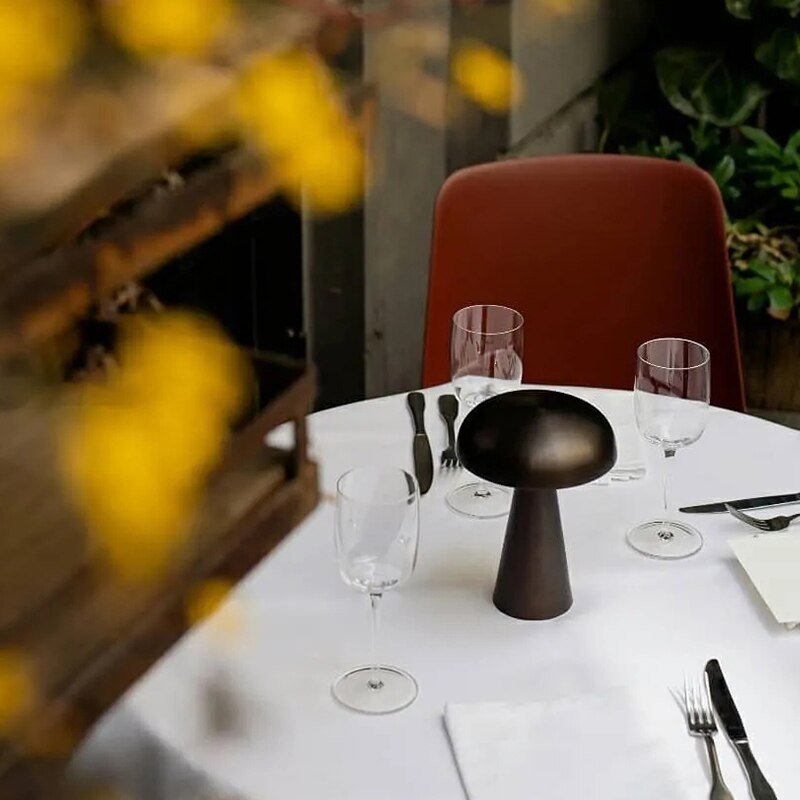 Nachttischlampe Metall Pilz Design Touch | Schlafzimmer