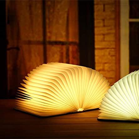Nachttischlampe Modern Buchform Holz | Schlafzimmer