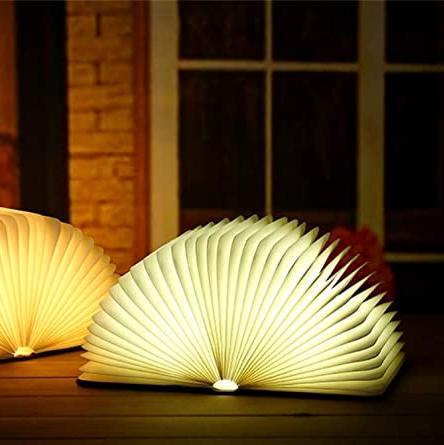 Nachttischlampe Modern Buchform Holz | Schlafzimmer