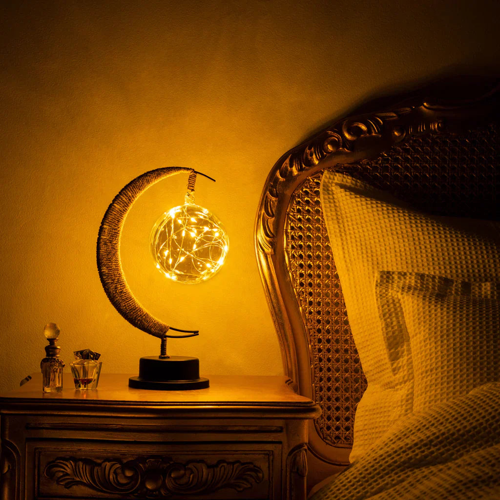 Nachttischlampe Mond Design LED | Schlafzimmer