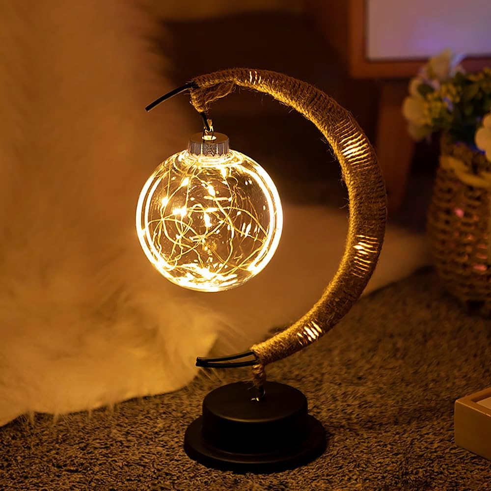 Nachttischlampe Mond Design LED | Schlafzimmer
