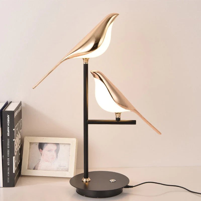 Nachttischlampe Vogel Design LED | Schlafzimmer