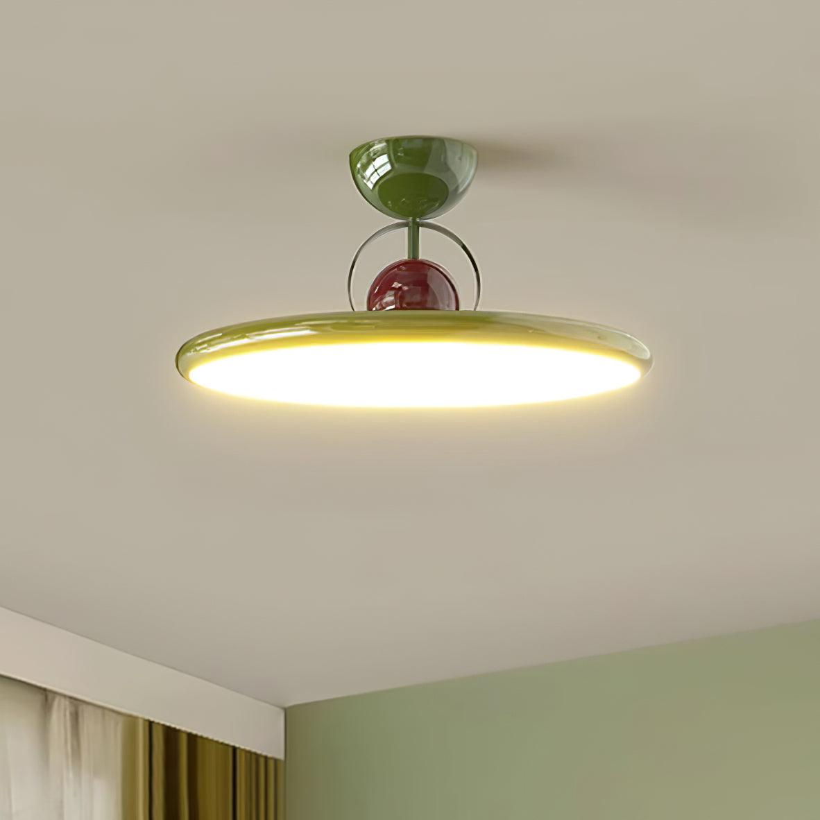 Nerio | Runde Deckenleuchte im Retro-Stil mit warmem LED-Licht