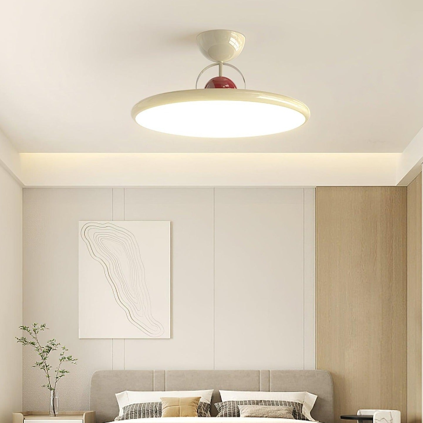 Nerio | Runde Deckenleuchte im Retro-Stil mit warmem LED-Licht