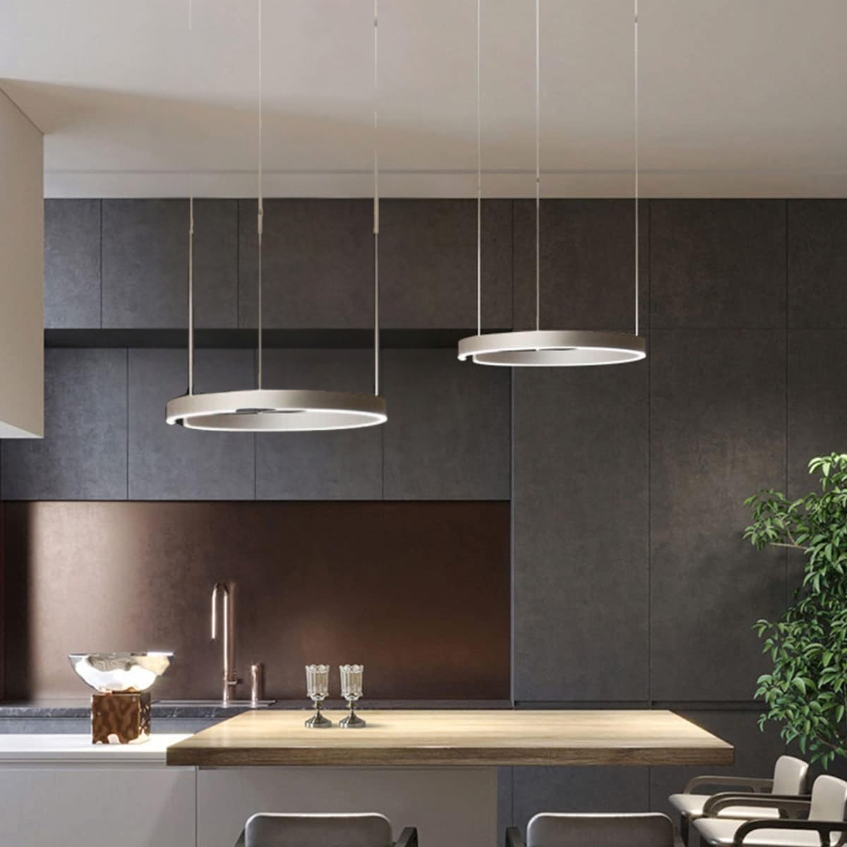 Noé | Kreisförmige LED-Pendelleuchte im modernen Design