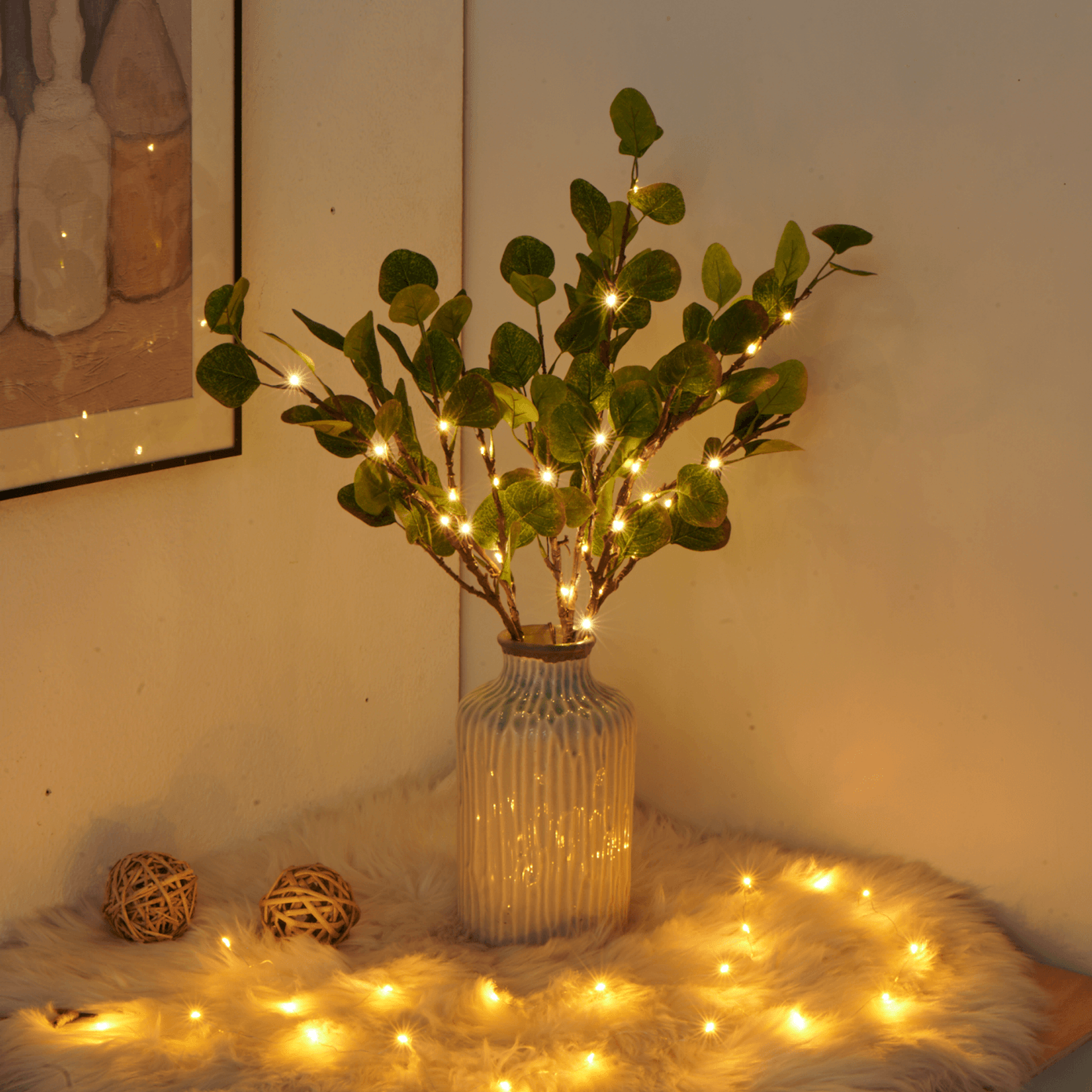 Noé | LED Deko Zweig mit Feenlichtern