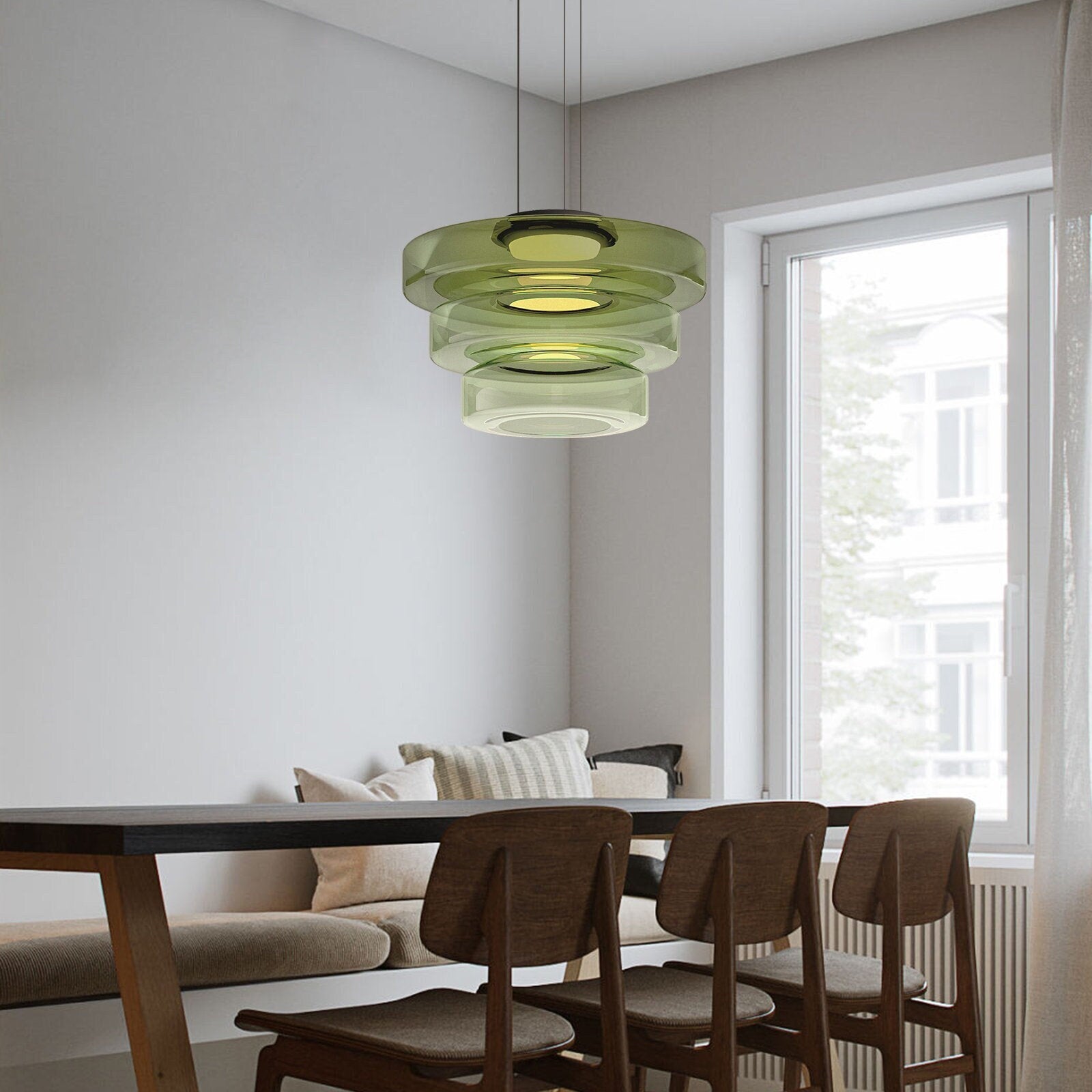 Pendelleuchte Modern Glasdesign | Wohnzimmer