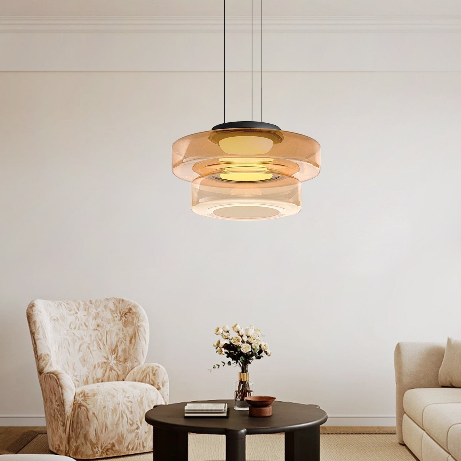 Pendelleuchte Modern Glasdesign | Wohnzimmer
