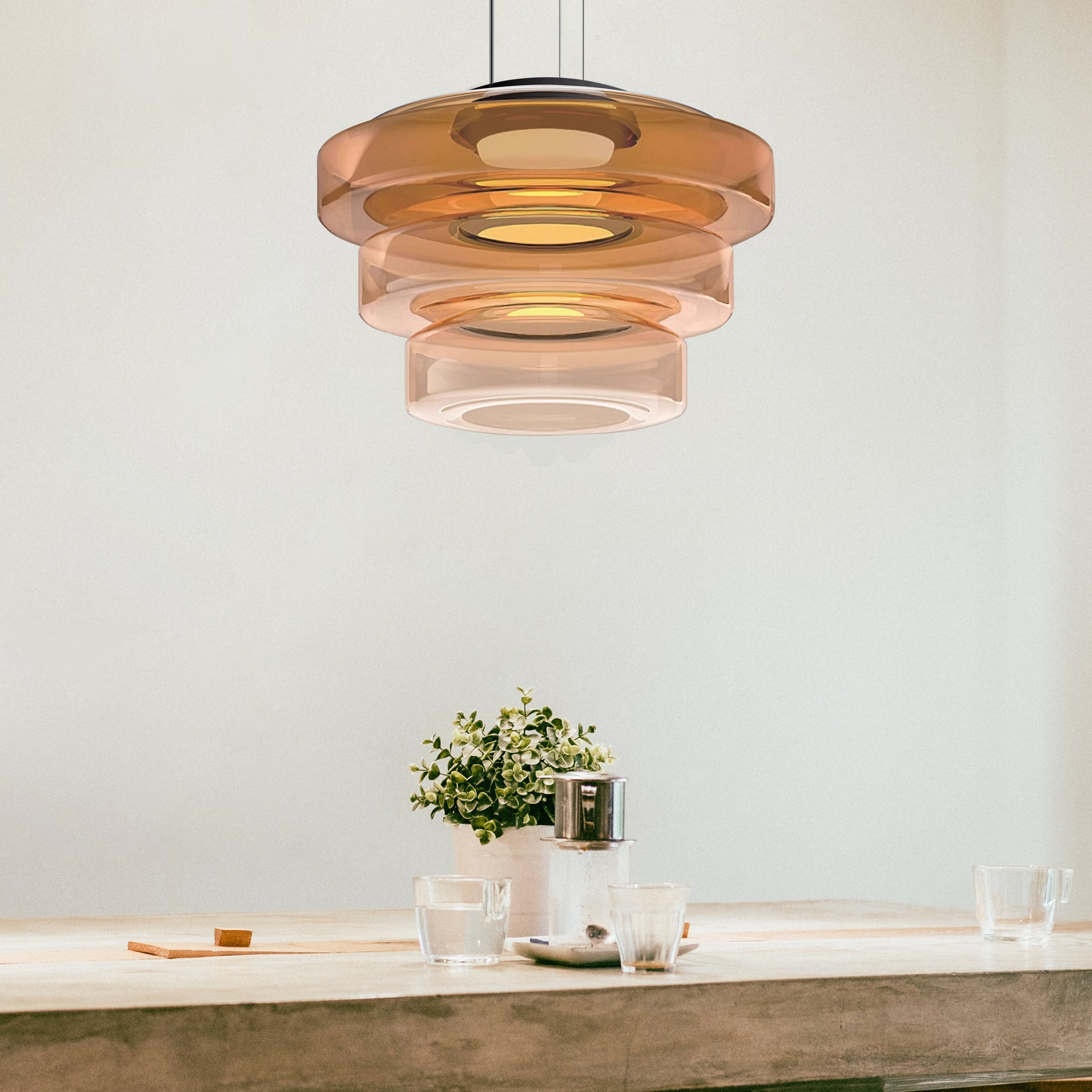 Pendelleuchte Modern Glasdesign | Wohnzimmer