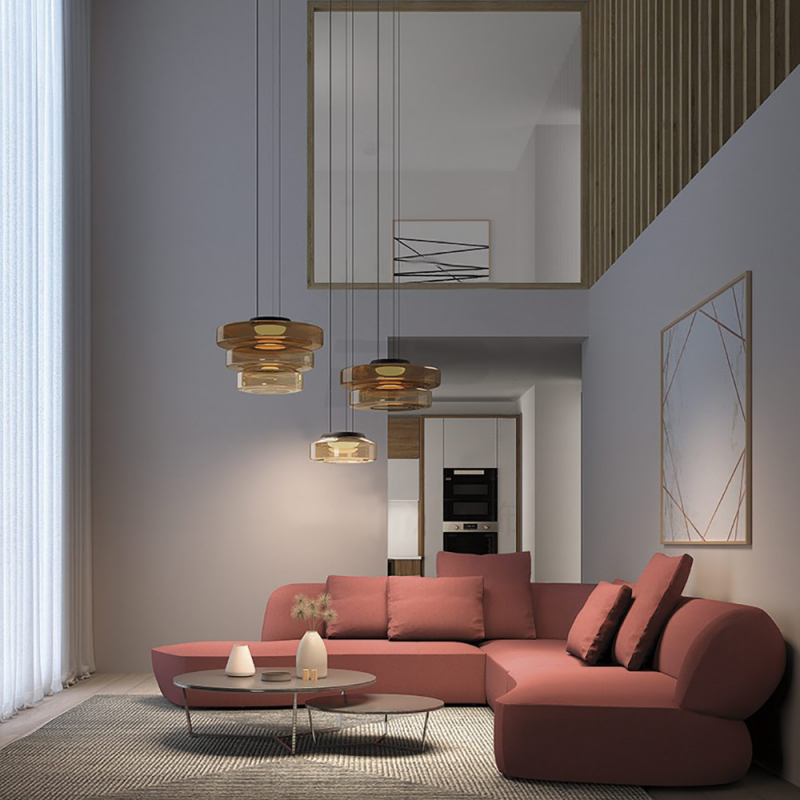 Pendelleuchte Modern Glasdesign | Wohnzimmer