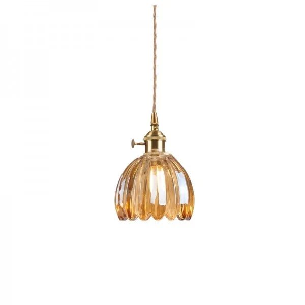 Pendelleuchte Retro Glas Schirm | Wohnzimmer