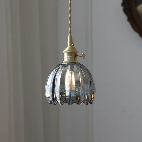 Pendelleuchte Retro Glas Schirm | Wohnzimmer