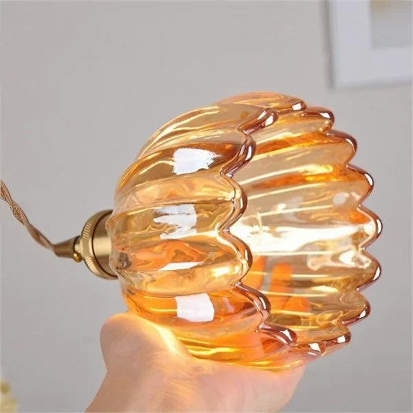 Pendelleuchte Retro Glas Schirm | Wohnzimmer
