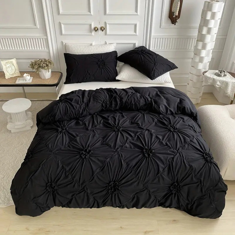 Raffblumen Bettwäsche Set | Dekorativer Bettbezug