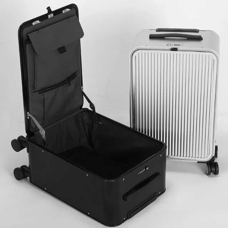 Rumi | Aluminium Hartschalenkoffer mit modernem Rillendesign