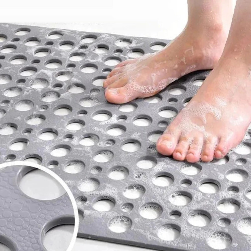 Rutschfeste Duschmatte | Anti-Rutsch Badematte mit Abflusslöchern