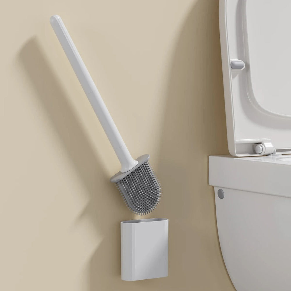 Silikon WC-Bürste mit Wandhalterung | Hygienisch & Flexibel