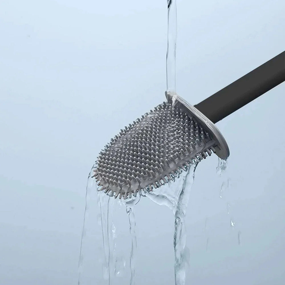 Silikon WC-Bürste mit Wandhalterung | Hygienisch & Flexibel