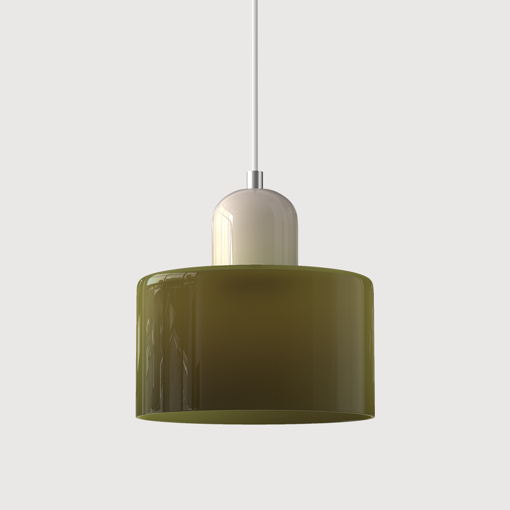 Siro | Farbige Glas Pendelleuchte im Bauhaus-Stil