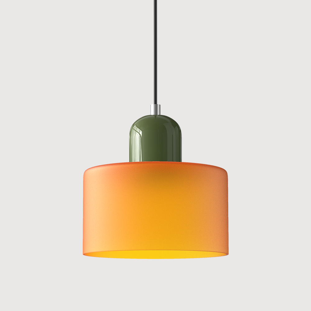 Siro | Farbige Glas Pendelleuchte im Bauhaus-Stil