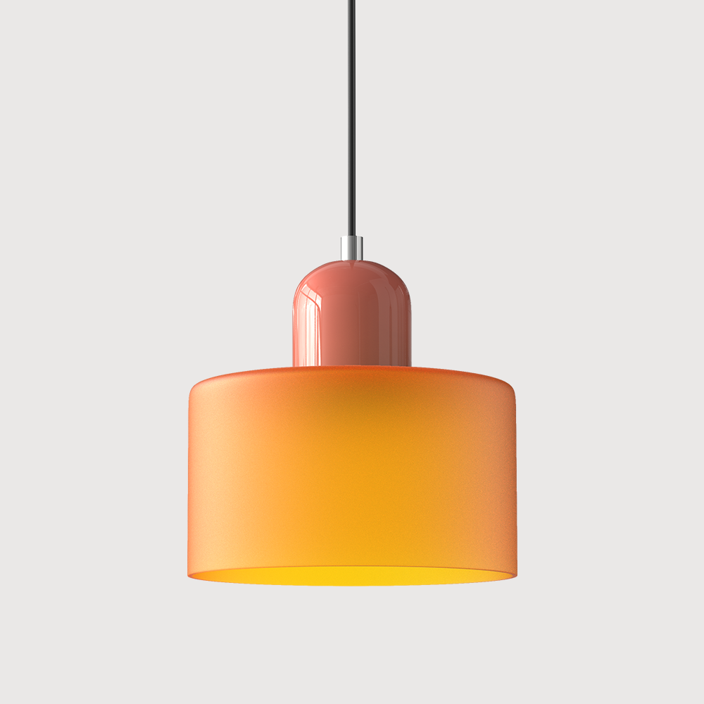 Siro | Farbige Glas Pendelleuchte im Bauhaus-Stil