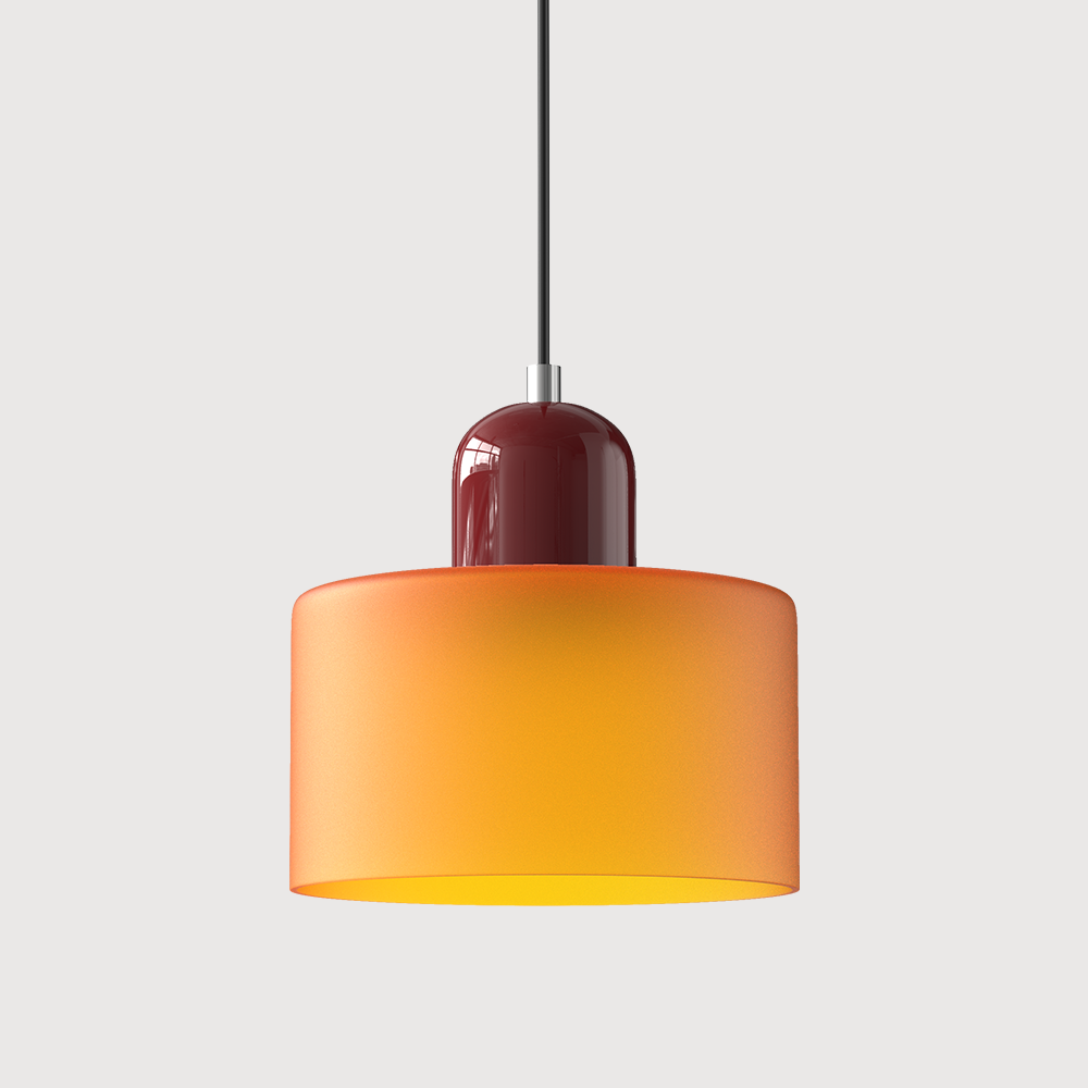 Siro | Farbige Glas Pendelleuchte im Bauhaus-Stil