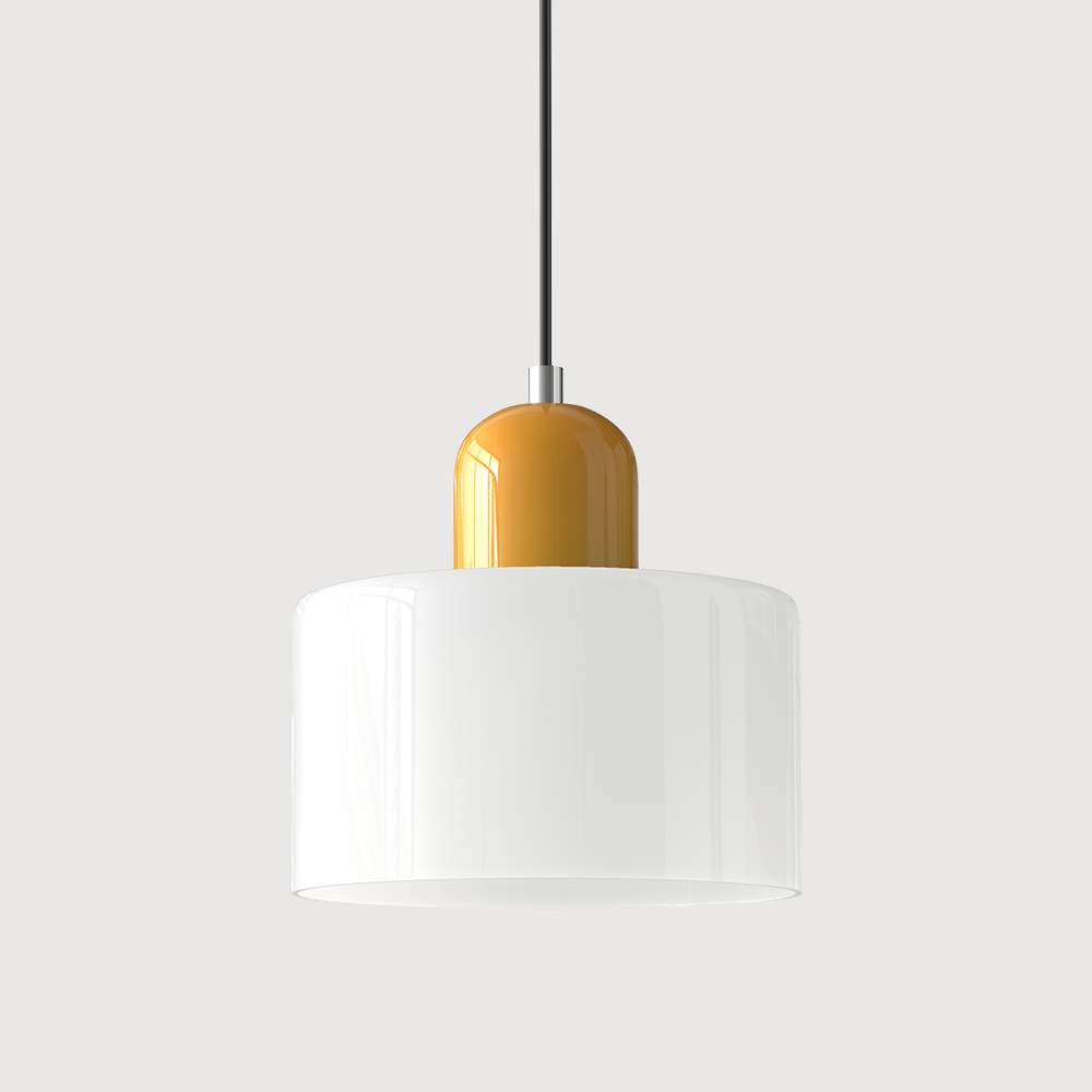 Siro | Farbige Glas Pendelleuchte im Bauhaus-Stil