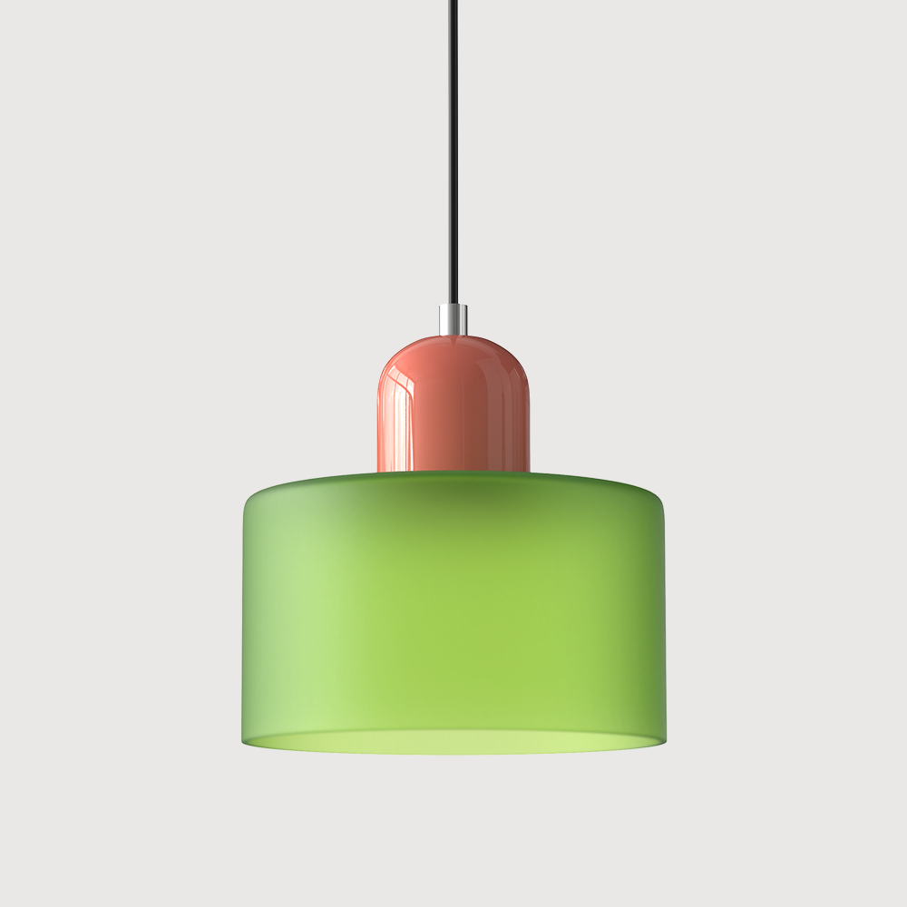 Siro | Farbige Glas Pendelleuchte im Bauhaus-Stil