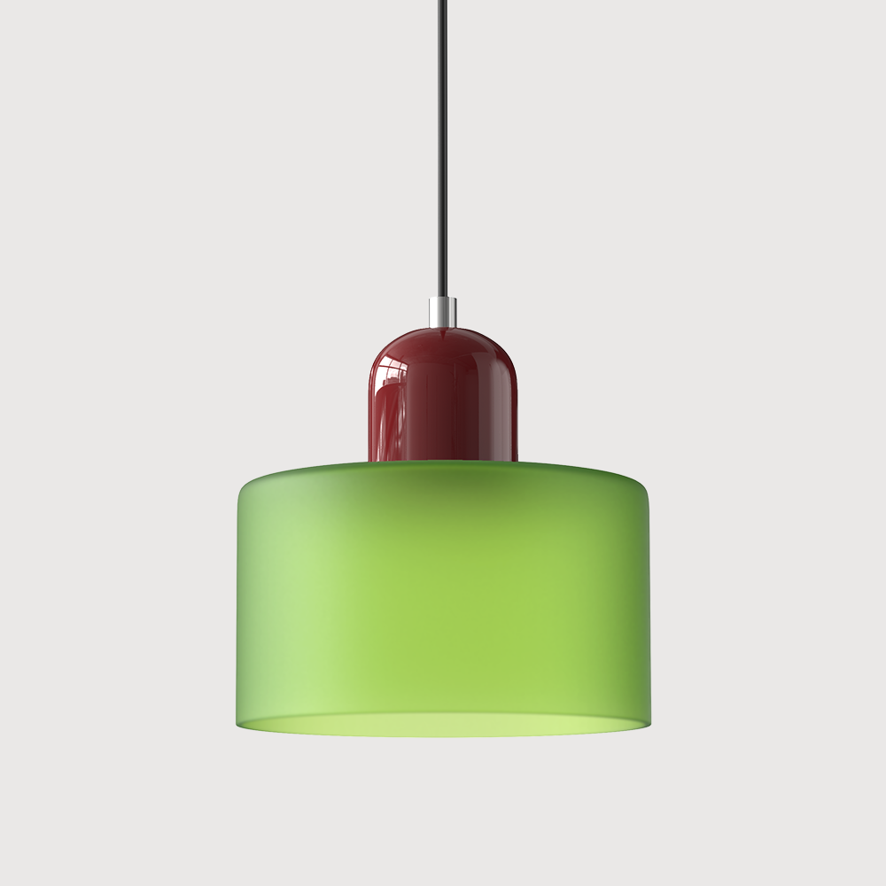 Siro | Farbige Glas Pendelleuchte im Bauhaus-Stil