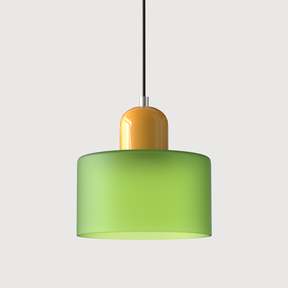 Siro | Farbige Glas Pendelleuchte im Bauhaus-Stil
