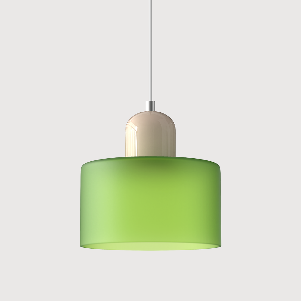 Siro | Farbige Glas Pendelleuchte im Bauhaus-Stil