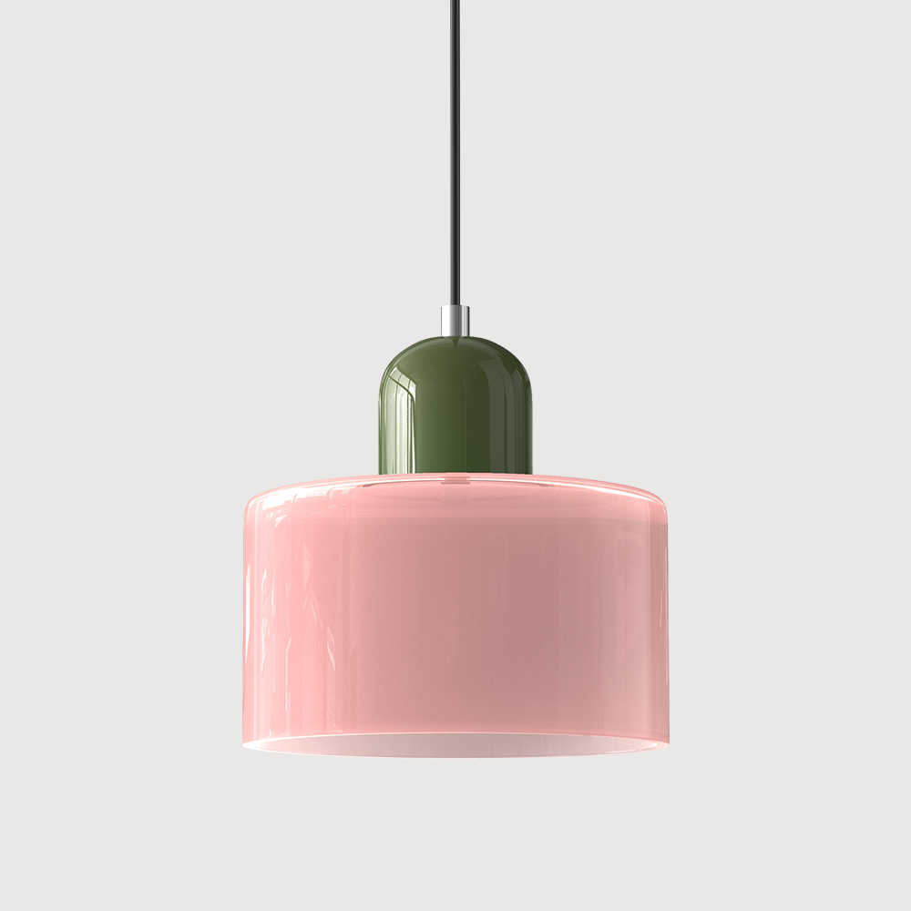 Siro | Farbige Glas Pendelleuchte im Bauhaus-Stil
