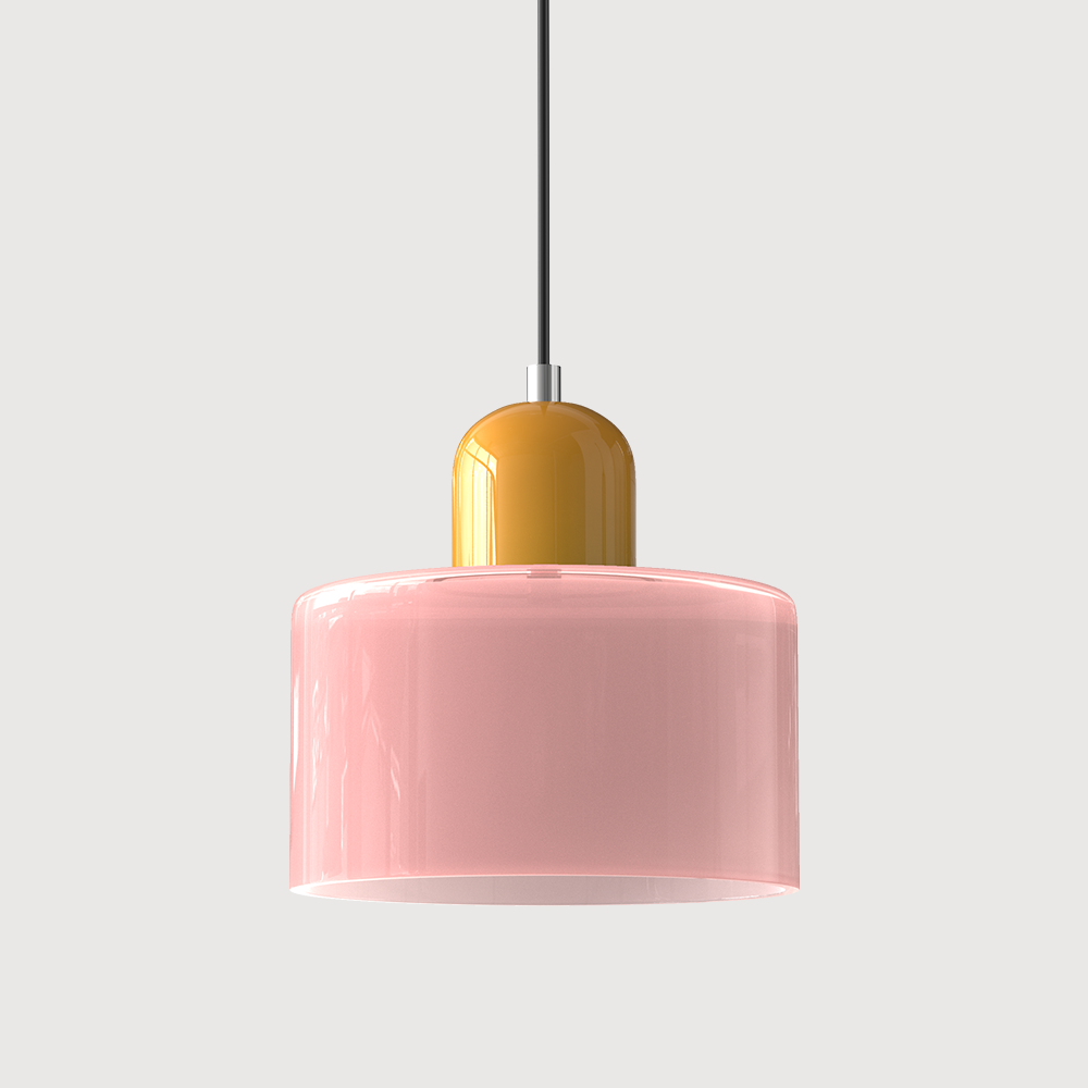 Siro | Farbige Glas Pendelleuchte im Bauhaus-Stil