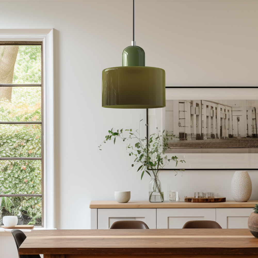 Siro | Farbige Glas Pendelleuchte im Bauhaus-Stil