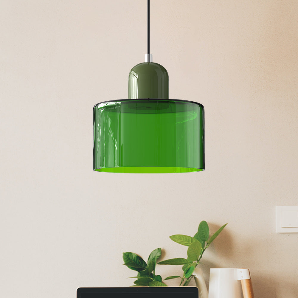 Siro | Farbige Glas Pendelleuchte im Bauhaus-Stil