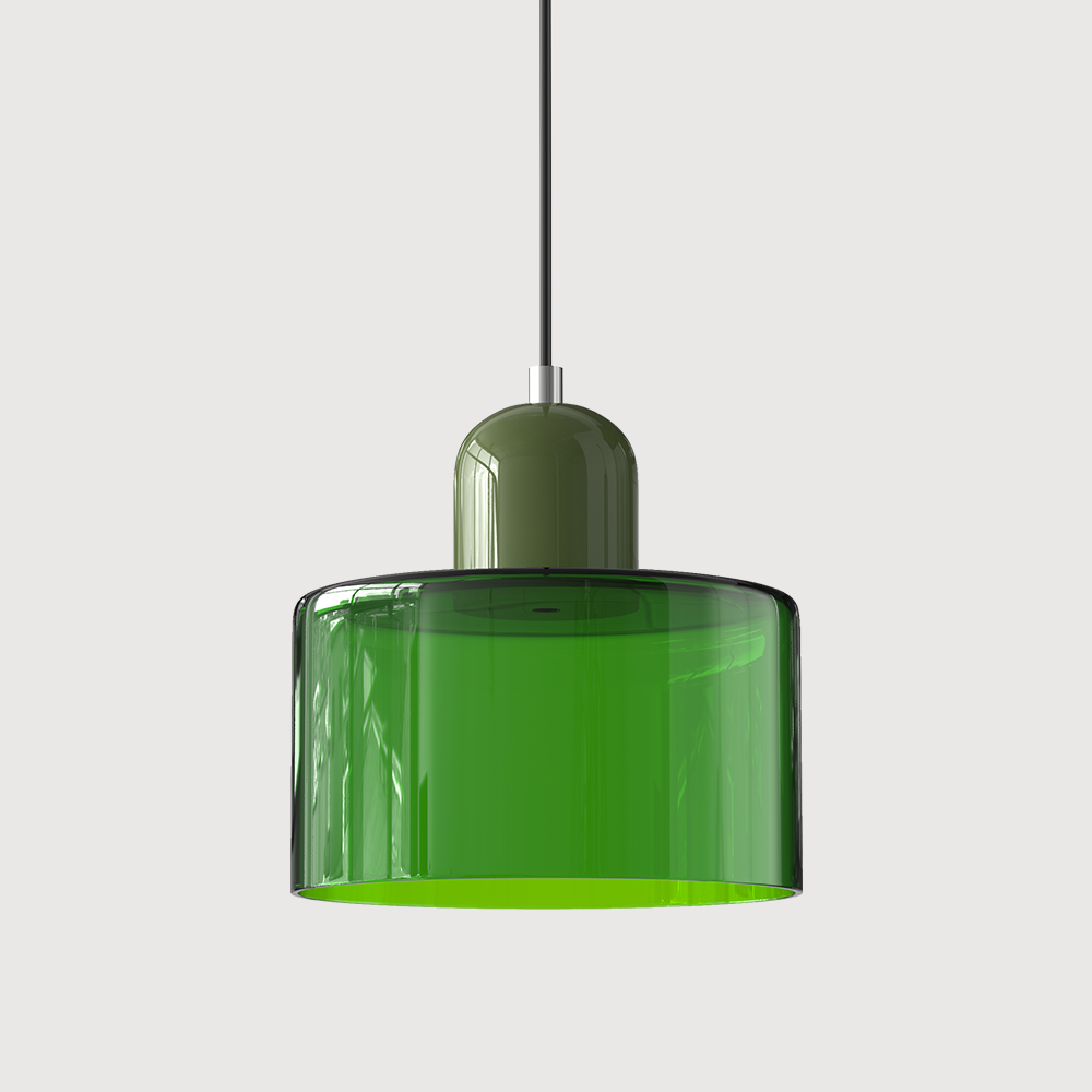 Siro | Farbige Glas Pendelleuchte im Bauhaus-Stil