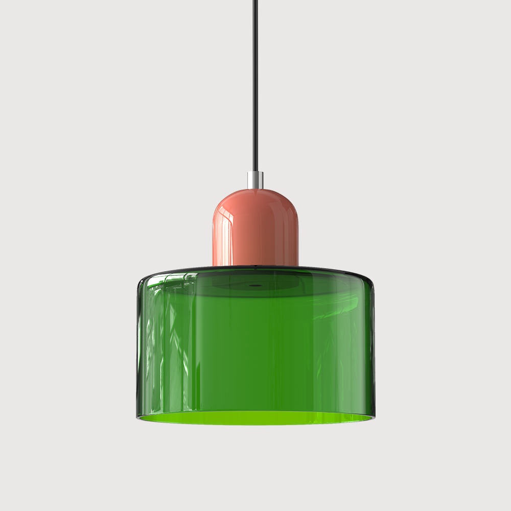 Siro | Farbige Glas Pendelleuchte im Bauhaus-Stil